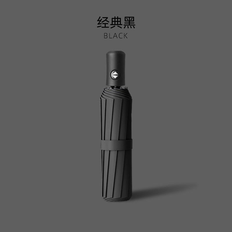 Large Automatic Umbrella, Storm Resistant, Reinforced, Dual-use for Sun and Rain, Foldable, UV Protection, Vinyl Coated, Advertising Umbrella, In Stock