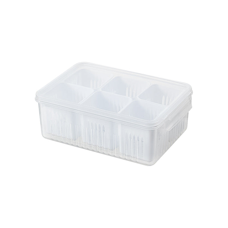 Mingxi Crisper Refrigerator Chopped Green Onion Ginger and Garlic Kitchen Storage Box Food Grade Plastic Drain Fruit Box Suit Chopped Green Onion Box