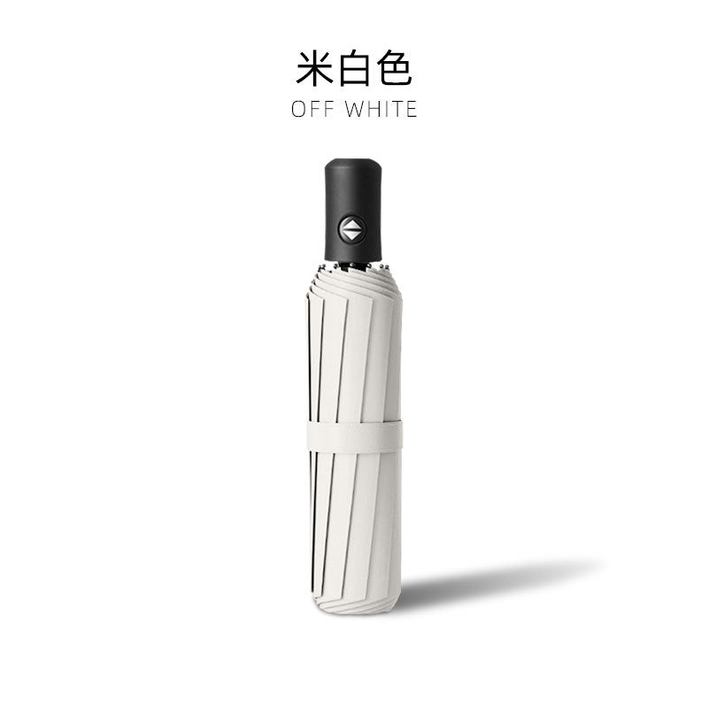 Large Automatic Umbrella, Storm Resistant, Reinforced, Dual-use for Sun and Rain, Foldable, UV Protection, Vinyl Coated, Advertising Umbrella, In Stock