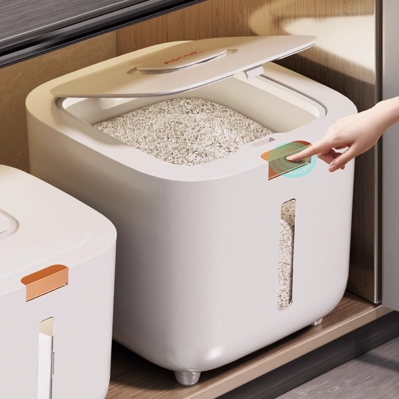 Rice Bucket Household Insect-Proof Moisture-Proof Sealed Food Grade Rice Container Rice Bin Flour High-End Storage Tank Rice Storage Box