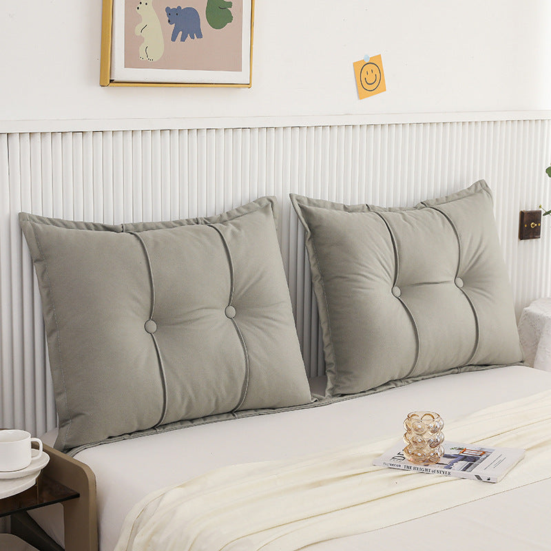 Special Offer Solid Color Technology Fabric Bed Bedside Cervical Support Pillow Foreign Trade Pillow with Insert Bedding Wholesale