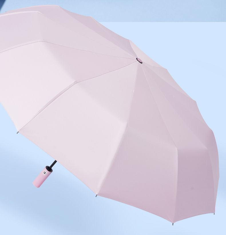 Large Automatic Umbrella, Storm Resistant, Reinforced, Dual-use for Sun and Rain, Foldable, UV Protection, Vinyl Coated, Advertising Umbrella, In Stock