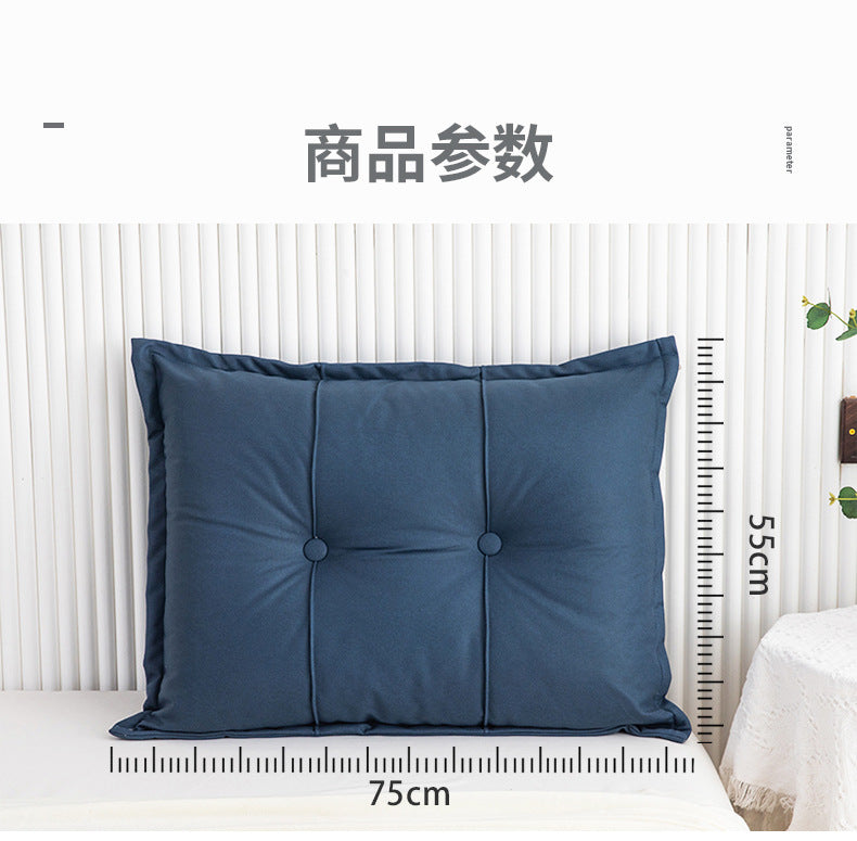 Special Offer Solid Color Technology Fabric Bed Bedside Cervical Support Pillow Foreign Trade Pillow with Insert Bedding Wholesale