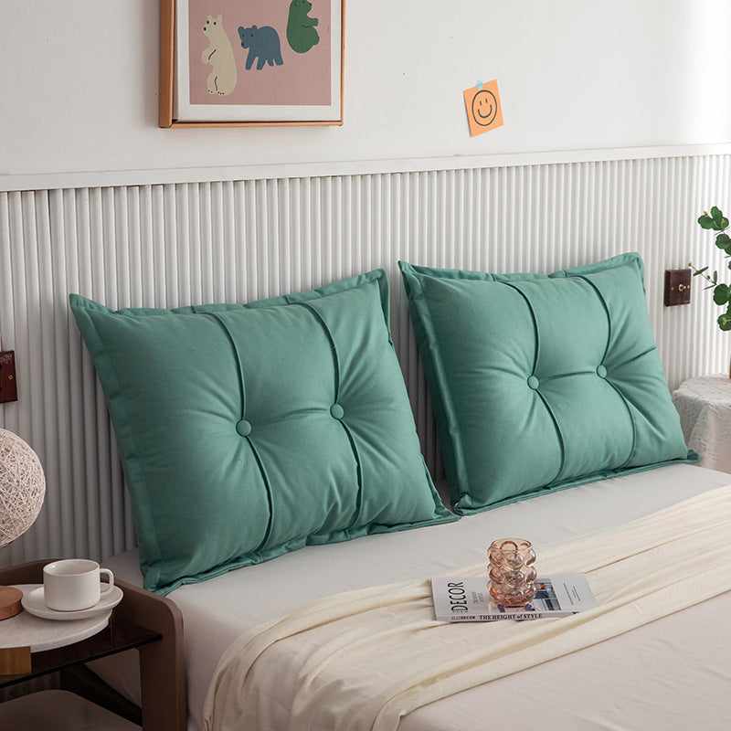 Special Offer Solid Color Technology Fabric Bed Bedside Cervical Support Pillow Foreign Trade Pillow with Insert Bedding Wholesale