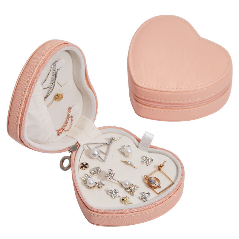 PU Portable Jewelry Storage Box Necklace Ring Earrings Ear Studs Storage Hand Jewelry Gift Jewelry Box Small