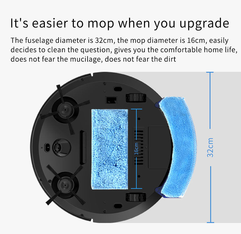 Budget Robot Cleaner - 2800Pa Wireless Vacuum Mop, 90min Runtime, APP Control with Water Tank | Free Shipping & Local Warranty,Pembersih Lantai Auto.