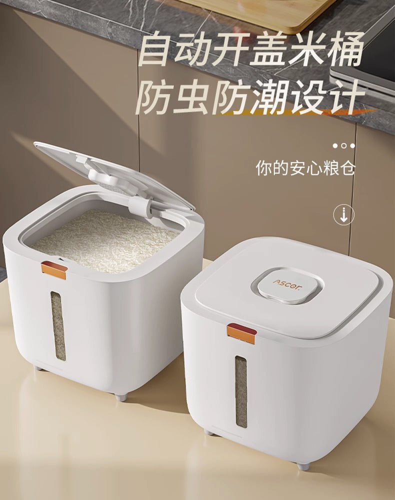 Rice Bucket Household Insect-Proof Moisture-Proof Sealed Food Grade Rice Container Rice Bin Flour High-End Storage Tank Rice Storage Box