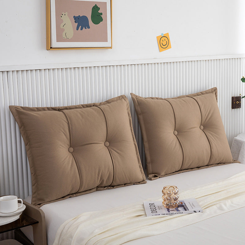 Special Offer Solid Color Technology Fabric Bed Bedside Cervical Support Pillow Foreign Trade Pillow with Insert Bedding Wholesale