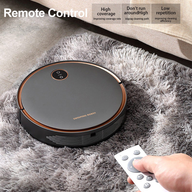 Smart 3-in-1 Robot Vacuum & Mop with Auto-Recharge - Powerful Suction, Low-Noise, Remote Control & Scheduled Cleaning (Touch Controls)