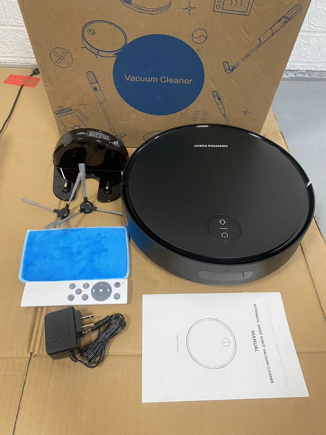 Smart 3-in-1 Robot Vacuum & Mop with Auto-Recharge - Powerful Suction, Low-Noise, Remote Control & Scheduled Cleaning (Touch Controls)