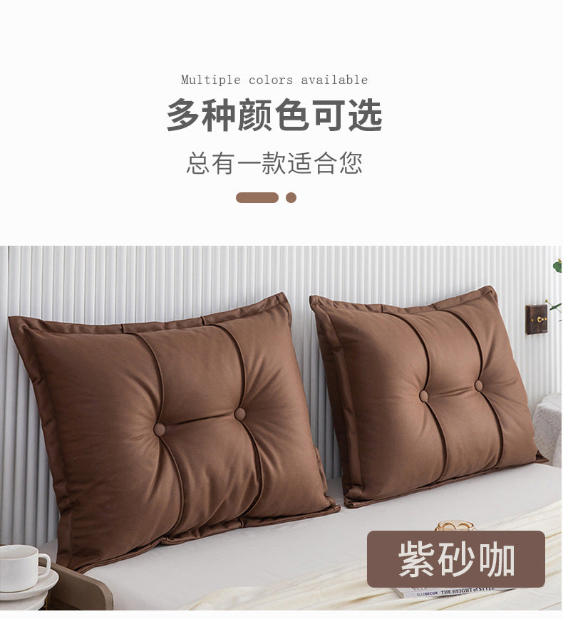 Special Offer Solid Color Technology Fabric Bed Bedside Cervical Support Pillow Foreign Trade Pillow with Insert Bedding Wholesale