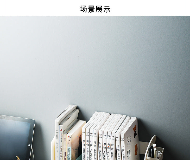 Japanese Style Simple Desktop Book Storage Rack Dormitory Triple with Pen Holder Organizer Bookshelf Office File Storage Box