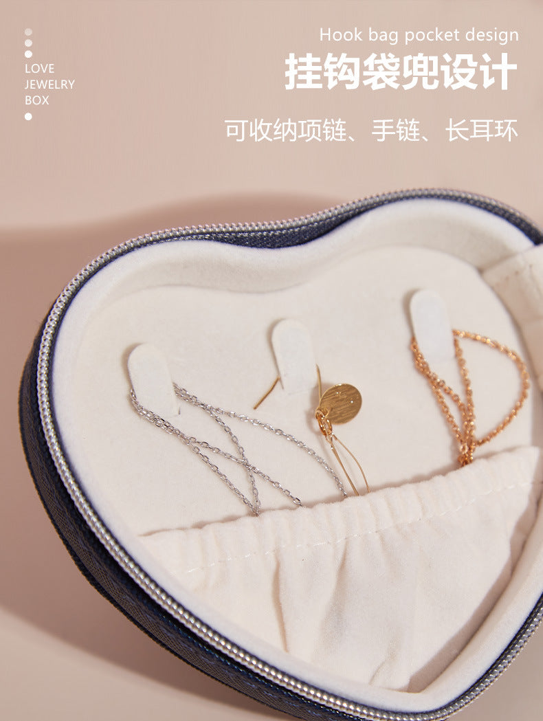 PU Portable Jewelry Storage Box Necklace Ring Earrings Ear Studs Storage Hand Jewelry Gift Jewelry Box Small