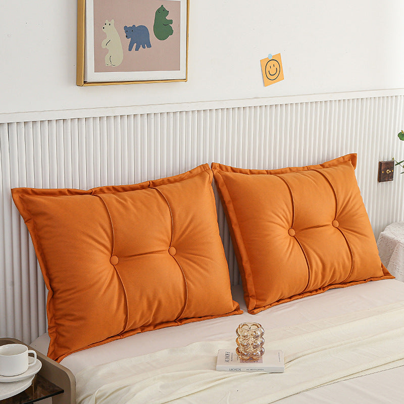 Special Offer Solid Color Technology Fabric Bed Bedside Cervical Support Pillow Foreign Trade Pillow with Insert Bedding Wholesale