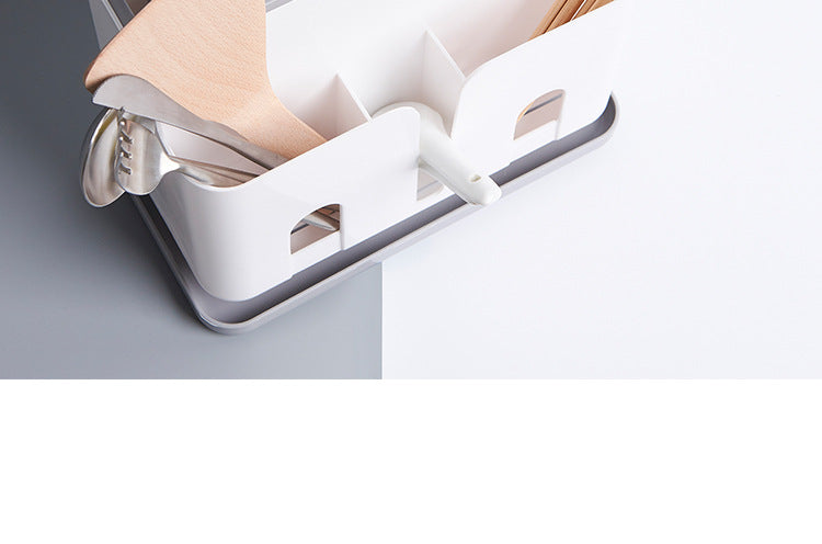 Nordic Style Multi-Functional Floor Knife Holder Kitchen Supplies Chopsticks Box Meal Spoon Tableware Storage Plastic Storage Rack