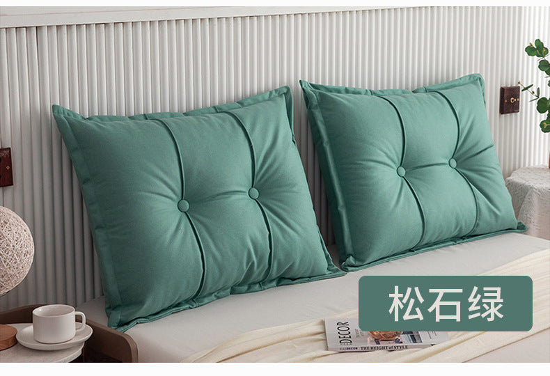 Special Offer Solid Color Technology Fabric Bed Bedside Cervical Support Pillow Foreign Trade Pillow with Insert Bedding Wholesale