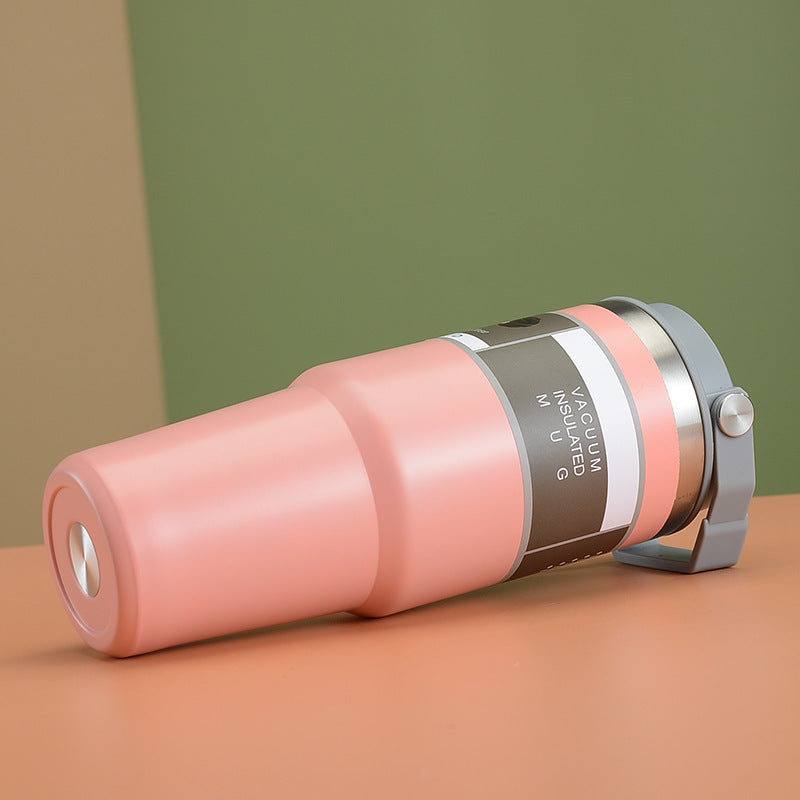 Large Capacity 304 Stainless Steel Insulated Cup with Straw, Portable Ice Cup for Outdoor and Car Use