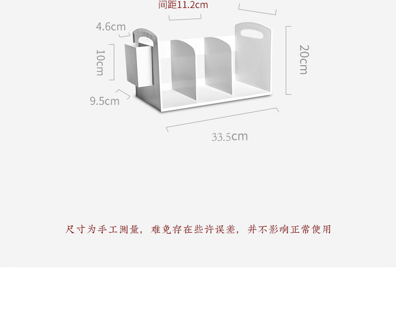Japanese Style Simple Desktop Book Storage Rack Dormitory Triple with Pen Holder Organizer Bookshelf Office File Storage Box