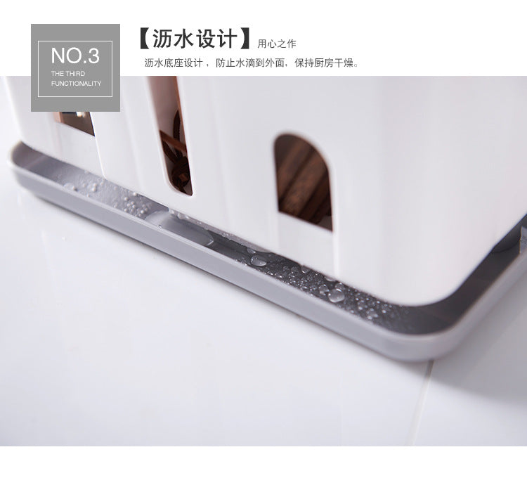 Nordic Style Multi-Functional Floor Knife Holder Kitchen Supplies Chopsticks Box Meal Spoon Tableware Storage Plastic Storage Rack