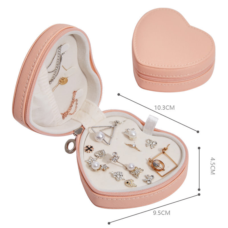 PU Portable Jewelry Storage Box Necklace Ring Earrings Ear Studs Storage Hand Jewelry Gift Jewelry Box Small