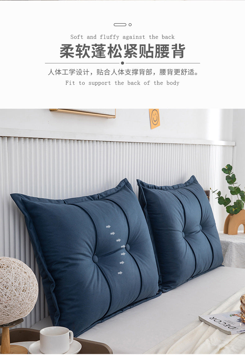 Special Offer Solid Color Technology Fabric Bed Bedside Cervical Support Pillow Foreign Trade Pillow with Insert Bedding Wholesale