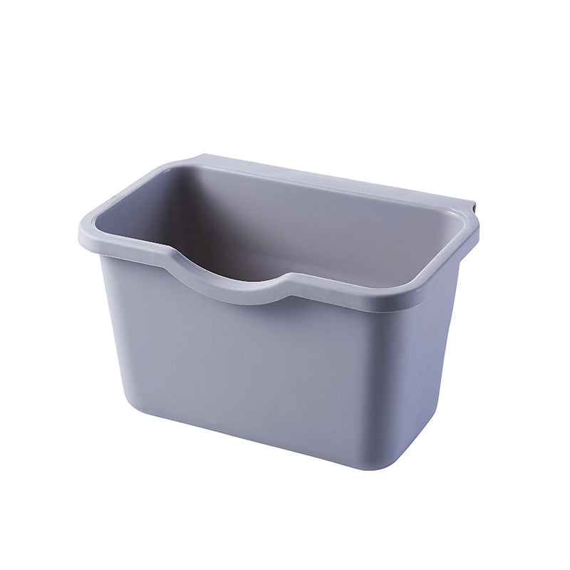Kitchen Mini Garbage Wall-Mounted Storage Box Cabinet Door Hanging Square Plastic Desktop Trash Bin Small Size Household