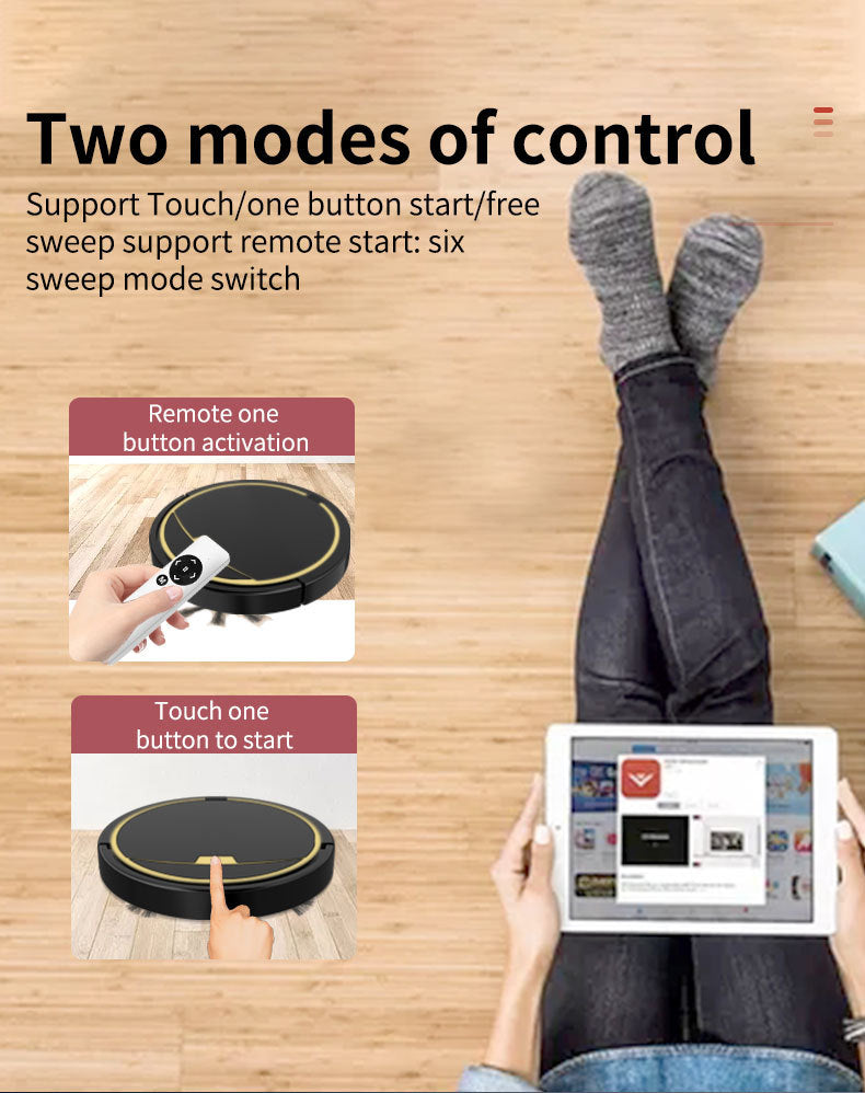 Budget Robot Cleaner - 2800Pa Wireless Vacuum Mop, 90min Runtime, APP Control with Water Tank | Free Shipping & Local Warranty,Pembersih Lantai Auto.
