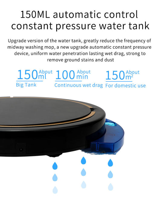 Budget Robot Cleaner - 2800Pa Wireless Vacuum Mop, 90min Runtime, APP Control with Water Tank | Free Shipping & Local Warranty,Pembersih Lantai Auto.
