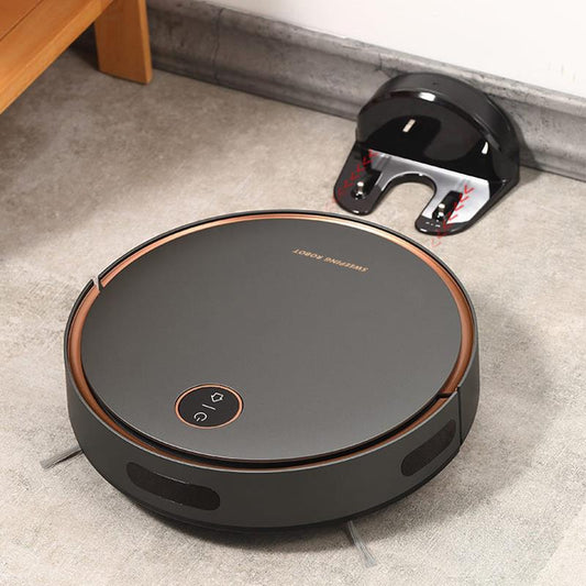 Smart 3-in-1 Robot Vacuum & Mop with Auto-Recharge - Powerful Suction, Low-Noise, Remote Control & Scheduled Cleaning (Touch Controls)