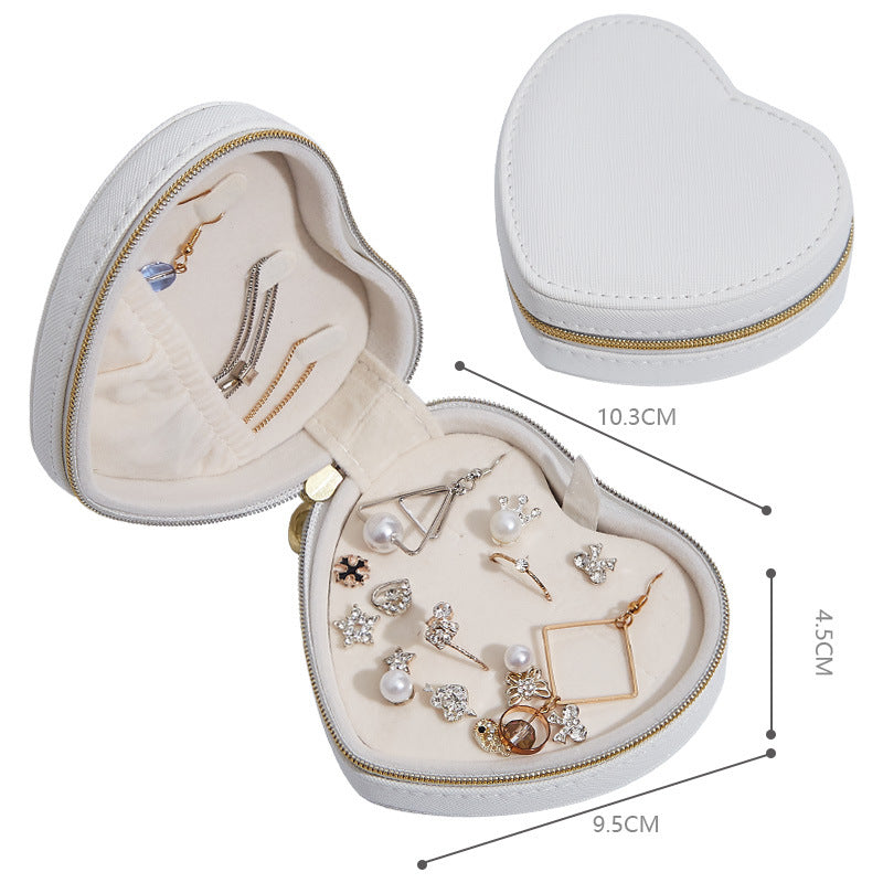 PU Portable Jewelry Storage Box Necklace Ring Earrings Ear Studs Storage Hand Jewelry Gift Jewelry Box Small