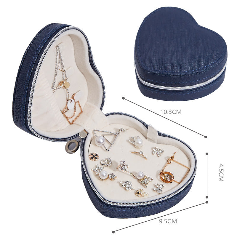 PU Portable Jewelry Storage Box Necklace Ring Earrings Ear Studs Storage Hand Jewelry Gift Jewelry Box Small