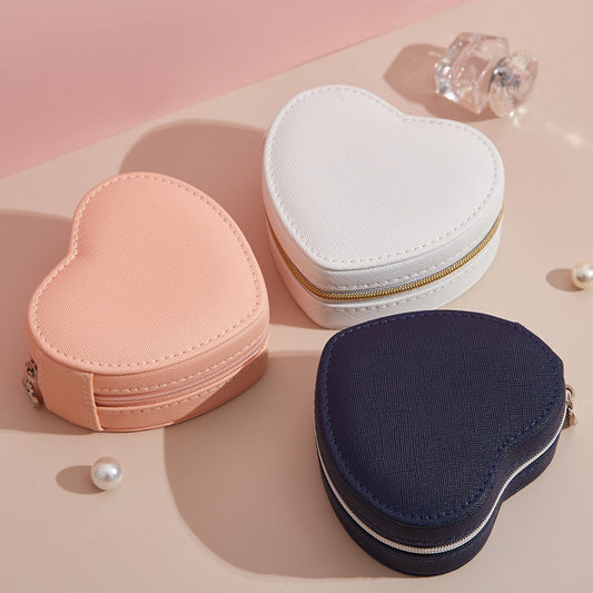 PU Portable Jewelry Storage Box Necklace Ring Earrings Ear Studs Storage Hand Jewelry Gift Jewelry Box Small