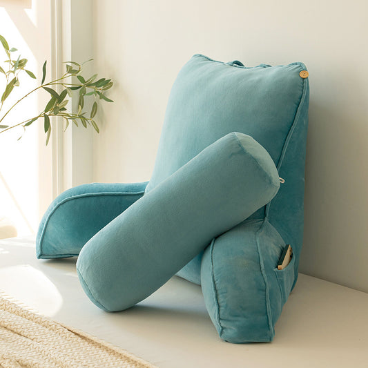 Foreign Trade Solid Color New Candy Color Reading Pillow Couch Pillow Backrest Live Broadcast Popular Drainage Bedside Correction Cushion